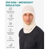 image:image100 Merino Wool Balaclava Ski MaskSoft Unisex All Season Face Mask 175um  Helmet Friendly Soft NonItchy Breathable UV Protection UPF 50 Glasses Compatible Motorcycle Bike Face Cover 250 GSMNatural White