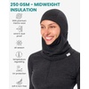 image:image100 Merino Wool Balaclava Ski MaskSoft Unisex All Season Face Mask 175um  Helmet Friendly Soft NonItchy Breathable UV Protection UPF 50 Glasses Compatible Motorcycle Bike Face Cover 250 GSMCharcoal Grey