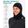 image:image100 Merino Wool Balaclava Ski MaskSoft Unisex All Season Face Mask 175um  Helmet Friendly Soft NonItchy Breathable UV Protection UPF 50 Glasses Compatible Motorcycle Bike Face Cover 250 GSMBlack