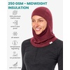 image:image100 Merino Wool Balaclava Ski MaskSoft Unisex All Season Face Mask 175um  Helmet Friendly Soft NonItchy Breathable UV Protection UPF 50 Glasses Compatible Motorcycle Bike Face Cover 250 GSMBurgundy
