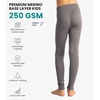 image:image100 Merino Wool Base Layer Kids Midweight Long Johns Kids Thermal Pants  Soft NonItchy Midweight 250 GSM KidsToddler Clothes Moisture Wicking 175um Pants BreathableUnderwear OdorResistantPerfect Gray