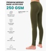image:image100 Merino Wool Base Layer Kids Midweight Long Johns Kids Thermal Pants  Soft NonItchy Midweight 250 GSM KidsToddler Clothes Moisture Wicking 175um Pants BreathableUnderwear OdorResistantDark Olive