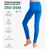 image:image100 Merino Wool Base Layer Kids Midweight Long Johns Kids Thermal Pants  Soft NonItchy Midweight 250 GSM KidsToddler Clothes Moisture Wicking 175um Pants BreathableUnderwear OdorResistantCobalt Blue