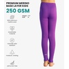 image:image100 Merino Wool Base Layer Kids Midweight Long Johns Kids Thermal Pants  Soft NonItchy Midweight 250 GSM KidsToddler Clothes Moisture Wicking 175um Pants BreathableUnderwear OdorResistantViolet Purple