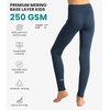image:image100 Merino Wool Base Layer Kids Midweight Long Johns Kids Thermal Pants  Soft NonItchy Midweight 250 GSM KidsToddler Clothes Moisture Wicking 175um Pants BreathableUnderwear OdorResistantNavy