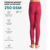 image:image100 Merino Wool Base Layer Kids Midweight Long Johns Kids Thermal Pants  Soft NonItchy Midweight 250 GSM KidsToddler Clothes Moisture Wicking 175um Pants BreathableUnderwear OdorResistantPink