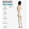 image:image100 Merino Wool Base Layer Kids Set  Midweight Unisex Thermal Underwear  Soft NonItchy Kids  Toddler Clothes Set 250 gsm 175um Long Sleeve amp Pants amp Beanie Moisture wicking OdorResistantNatural Merinos