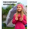 image:image100 Merino Wool Base Layer Kids Set  Midweight Unisex Thermal Underwear  Soft NonItchy Kids  Toddler Clothes Set 250 gsm 175um Long Sleeve amp Pants amp Beanie Moisture wicking OdorResistantCherry Red