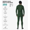 image:image100 Merino Wool Base Layer Men Set  Thermal Underwear for Men Long Johns  Lightweight Midweight Heavyweight Long Johns Naturally OdorResistant Breathable Active Underwear Hiking SkiingOlive Green