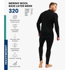 image:image100 Merino Wool Base Layer Men Set  Thermal Underwear for Men Long Johns  Lightweight Midweight Heavyweight Long Johns Naturally OdorResistant Breathable Active Underwear Hiking Skiing320 Black Zipup