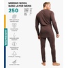image:image100 Merino Wool Base Layer Men Set  Thermal Underwear for Men Long Johns  Lightweight Midweight Heavyweight Long Johns Naturally OdorResistant Breathable Active Underwear Hiking Skiing250 Chocolate