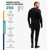 image:image100 Merino Wool Base Layer Men Set  Thermal Underwear for Men Long Johns  Lightweight Midweight Heavyweight Long Johns Naturally OdorResistant Breathable Active Underwear Hiking Skiing250 Charcoal Grey