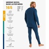 image:image100 Merino Wool Base Layer Men Set  Thermal Underwear for Men Long Johns  Lightweight Midweight Heavyweight Long Johns Naturally OdorResistant Breathable Active Underwear Hiking Skiing165 Denim Blue
