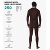 image:image100 Merino Wool Base Layer Men Set  Thermal Underwear for Men Long Johns  Lightweight Midweight Heavyweight Long Johns Naturally OdorResistant Breathable Active Underwear Hiking SkiingChocolate Brown