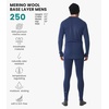 image:image100 Merino Wool Base Layer Men Set  Thermal Underwear for Men Long Johns  Lightweight Midweight Heavyweight Long Johns Naturally OdorResistant Breathable Active Underwear Hiking SkiingWindsor Blue Dark