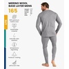 image:image100 Merino Wool Base Layer Men Set  Thermal Underwear for Men Long Johns  Lightweight Midweight Heavyweight Long Johns Naturally OdorResistant Breathable Active Underwear Hiking Skiing165 Heathered Grey
