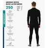 image:image100 Merino Wool Base Layer Men Set  Thermal Underwear for Men Long Johns  Lightweight Midweight Heavyweight Long Johns Naturally OdorResistant Breathable Active Underwear Hiking Skiing250 Black Zipup
