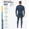 image:image100 Merino Wool Base Layer Men Set  Thermal Underwear for Men Long Johns  Lightweight Midweight Heavyweight Long Johns Naturally OdorResistant Breathable Active Underwear Hiking Skiing320 Navy