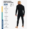 image:image100 Merino Wool Base Layer Men Set  Thermal Underwear for Men Long Johns  Lightweight Midweight Heavyweight Long Johns Naturally OdorResistant Breathable Active Underwear Hiking Skiing320 Black