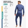 image:image100 Merino Wool Base Layer Men Set  Thermal Underwear for Men Long Johns  Lightweight Midweight Heavyweight Long Johns Naturally OdorResistant Breathable Active Underwear Hiking Skiing250 Windsor Blue