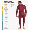 image:image100 Merino Wool Base Layer Men Set  Thermal Underwear for Men Long Johns  Lightweight Midweight Heavyweight Long Johns Naturally OdorResistant Breathable Active Underwear Hiking Skiing165 Burgundy