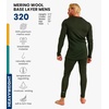 image:image100 Merino Wool Base Layer Men Set  Thermal Underwear for Men Long Johns  Lightweight Midweight Heavyweight Long Johns Naturally OdorResistant Breathable Active Underwear Hiking Skiing320 Army Green