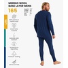 image:image100 Merino Wool Base Layer Men Set  Thermal Underwear for Men Long Johns  Lightweight Midweight Heavyweight Long Johns Naturally OdorResistant Breathable Active Underwear Hiking Skiing165 Navy