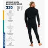 image:image100 Merino Wool Base Layer Men Set  Thermal Underwear for Men Long Johns  Lightweight Midweight Heavyweight Long Johns Naturally OdorResistant Breathable Active Underwear Hiking Skiing 320 Charcoal Grey