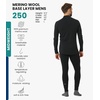image:image100 Merino Wool Base Layer Men Set  Thermal Underwear for Men Long Johns  Lightweight Midweight Heavyweight Long Johns Naturally OdorResistant Breathable Active Underwear Hiking Skiing250 Charcoal Grey Zipup