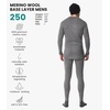 image:image100 Merino Wool Base Layer Men Set  Thermal Underwear for Men Long Johns  Lightweight Midweight Heavyweight Long Johns Naturally OdorResistant Breathable Active Underwear Hiking SkiingHeather Greyish