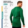 image:image100 Merino Wool Base Layer Mens  Long Sleeve Thermal Shirts with Socks  Lightweight Midweight Heavyweight Base Layer Naturally OdorResistant Breathable Shirt Ideal for Hiking Cold Weather250 Olive