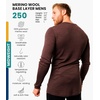 image:image100 Merino Wool Base Layer Mens  Long Sleeve Thermal Shirts with Socks  Lightweight Midweight Heavyweight Base Layer Naturally OdorResistant Breathable Shirt Ideal for Hiking Cold Weather250 Chocolate
