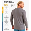 image:image100 Merino Wool Base Layer Mens  Long Sleeve Thermal Shirts with Socks  Lightweight Midweight Heavyweight Base Layer Naturally OdorResistant Breathable Shirt Ideal for Hiking Cold Weather165 Perfect Grey