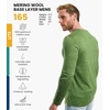 image:image100 Merino Wool Base Layer Mens  Long Sleeve Thermal Shirts with Socks  Lightweight Midweight Heavyweight Base Layer Naturally OdorResistant Breathable Shirt Ideal for Hiking Cold Weather165 Green Olive