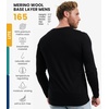 image:image100 Merino Wool Base Layer Mens  Long Sleeve Thermal Shirts with Socks  Lightweight Midweight Heavyweight Base Layer Naturally OdorResistant Breathable Shirt Ideal for Hiking Cold Weather165 Black