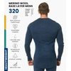 image:image100 Merino Wool Base Layer Mens  Long Sleeve Thermal Shirts with Socks  Lightweight Midweight Heavyweight Base Layer Naturally OdorResistant Breathable Shirt Ideal for Hiking Cold Weather320 Navy