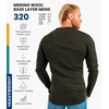 image:image100 Merino Wool Base Layer Mens  Long Sleeve Thermal Shirts with Socks  Lightweight Midweight Heavyweight Base Layer Naturally OdorResistant Breathable Shirt Ideal for Hiking Cold Weather320 Army Green