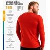 image:image100 Merino Wool Base Layer Mens  Long Sleeve Thermal Shirts with Socks  Lightweight Midweight Heavyweight Base Layer Naturally OdorResistant Breathable Shirt Ideal for Hiking Cold Weather165 Chili Red