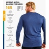 image:image100 Merino Wool Base Layer Mens  Long Sleeve Thermal Shirts with Socks  Lightweight Midweight Heavyweight Base Layer Naturally OdorResistant Breathable Shirt Ideal for Hiking Cold Weather165 Indigo Night