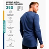 image:image100 Merino Wool Base Layer Mens  Long Sleeve Thermal Shirts with Socks  Lightweight Midweight Heavyweight Base Layer Naturally OdorResistant Breathable Shirt Ideal for Hiking Cold Weather250 Windsor Blue