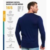 image:image100 Merino Wool Base Layer Mens  Long Sleeve Thermal Shirts with Socks  Lightweight Midweight Heavyweight Base Layer Naturally OdorResistant Breathable Shirt Ideal for Hiking Cold Weather165 Navy