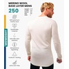image:image100 Merino Wool Base Layer Mens  Long Sleeve Thermal Shirts with Socks  Lightweight Midweight Heavyweight Base Layer Naturally OdorResistant Breathable Shirt Ideal for Hiking Cold Weather250 Natural Merinos