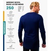 image:image100 Merino Wool Base Layer Mens  Long Sleeve Thermal Shirts with Socks  Lightweight Midweight Heavyweight Base Layer Naturally OdorResistant Breathable Shirt Ideal for Hiking Cold Weather250 Navy