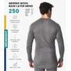 image:image100 Merino Wool Base Layer Mens  Long Sleeve Thermal Shirts with Socks  Lightweight Midweight Heavyweight Base Layer Naturally OdorResistant Breathable Shirt Ideal for Hiking Cold Weather250 Gray Heather