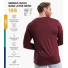 image:image100 Merino Wool Base Layer Mens  Long Sleeve Thermal Shirts with Socks  Lightweight Midweight Heavyweight Base Layer Naturally OdorResistant Breathable Shirt Ideal for Hiking Cold Weather165 Burgundy
