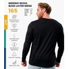 image:image100 Merino Wool Base Layer Mens  Long Sleeve Thermal Shirts with Socks  Lightweight Midweight Heavyweight Base Layer Naturally OdorResistant Breathable Shirt Ideal for Hiking Cold Weather165 Heathered Black