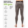 image:image100 Merino Wool Base Layer Mens Long Johns  Thermal Underwear Bottoms  Long and 34 Length Thermal Leggins Breathable Naturally OdorResistant Ideal for Hiking Running Everyday Wear200 Grey Melange