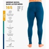 image:image100 Merino Wool Base Layer Mens Pants  Thermal Underwear Long Johns  Lightweight Midweight Heavyweight Base Layer Breathable Leggings OdorResistant Wool Ideal for Hiking Skiing Winter165 Denim Blue