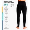 image:image100 Merino Wool Base Layer Mens Pants  Thermal Underwear Long Johns  Lightweight Midweight Heavyweight Base Layer Breathable Leggings OdorResistant Wool Ideal for Hiking Skiing WinterBlack 250