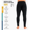 image:image100 Merino Wool Base Layer Mens Pants  Thermal Underwear Long Johns  Lightweight Midweight Heavyweight Base Layer Breathable Leggings OdorResistant Wool Ideal for Hiking Skiing Winter165 Charcoal Grey